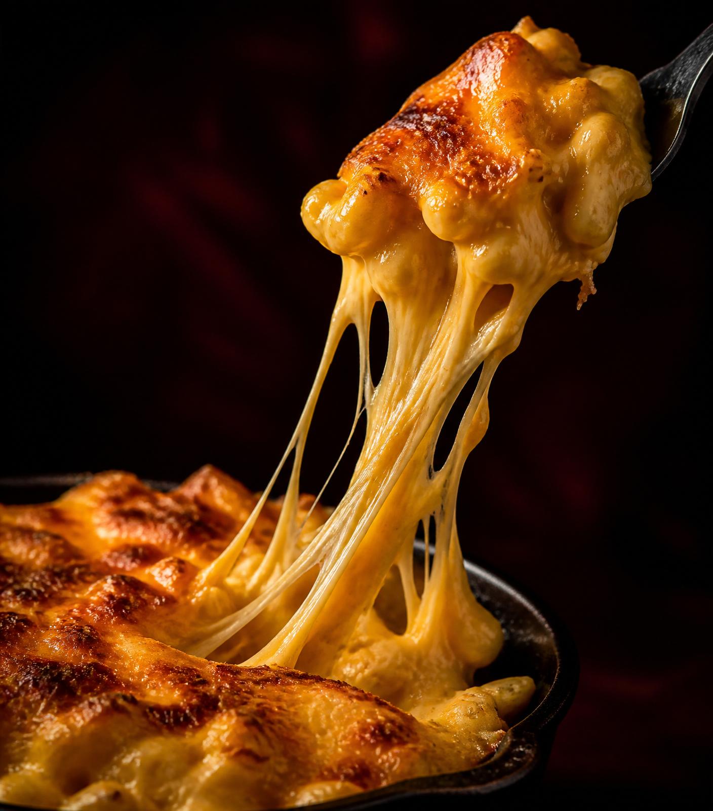 Studio Mac cheese pull.